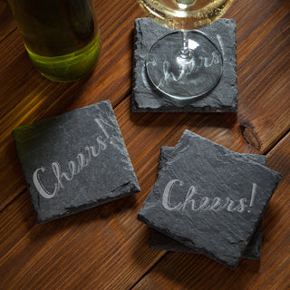 Cheers! Set of 4 Slate Coasters