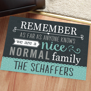Nice, Normal Family Personalized Oversized Doormat