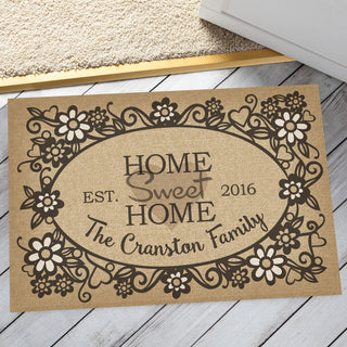 Home Sweet Home Personalized Oversized Doormat