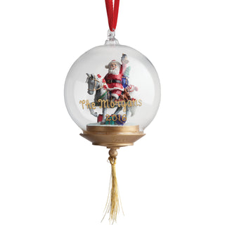 Personalized Santa Claus Glass Ornament