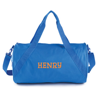 Personalized Blue Duffle Bag