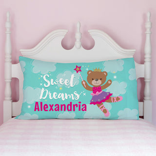 Personalized Ballet Bear Pillowcase