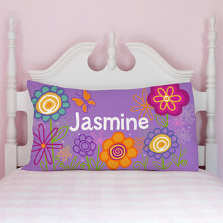 Personalized Pretty Flowers Pillowcase