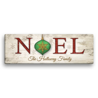 Noel Personalized 6x18 Canvas