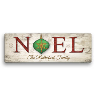 Noel Personalized 9x27 Canvas