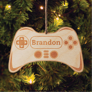 Video Gamer Personalized Wood Ornament