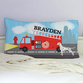 Fire Truck Personalized Pillowcase