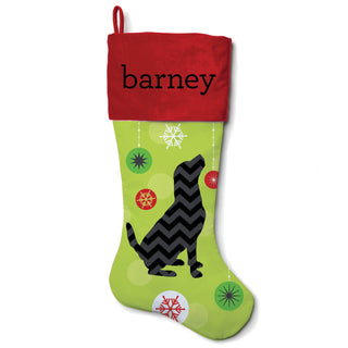 Personalized Chevron Dog Stocking