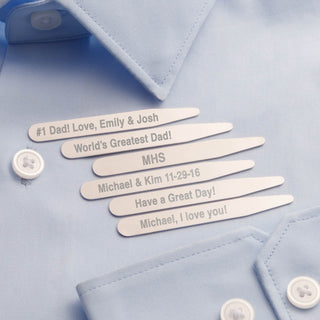 Set of 3 Personalized Collar Stays