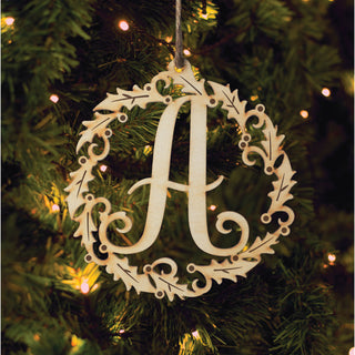 Personalized 4 Inch Wood Letter Ornament