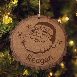 Jolly Saint Nick Personalized Bark Ornament