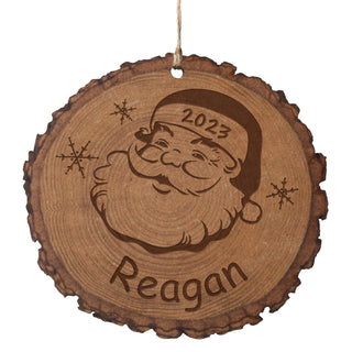 Jolly Saint Nick Personalized Bark Ornament