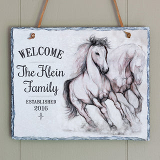 Personalized Horses Wall Slate