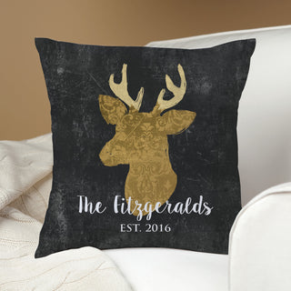 Personalized Deer 14" Throw Pillow