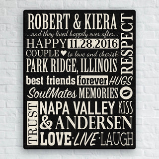 Our Story Personalized 16x20 Canvas