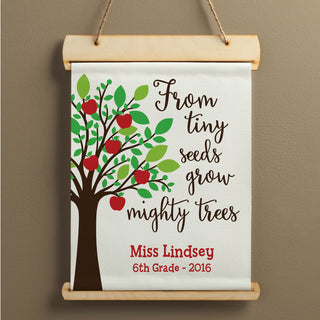From Tiny Seeds Personalized Hanging Canvas Banner