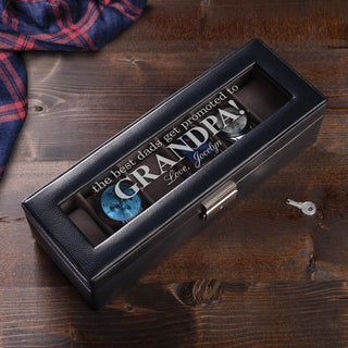 The Best Dads Get Promoted Personalized Six-Piece Watch Case