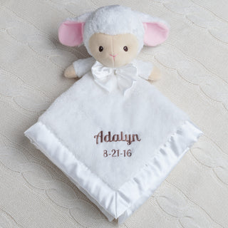 Personalized White Lamb Blanket
