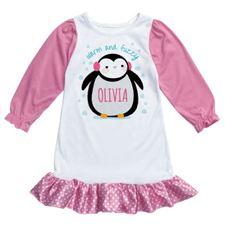 Personalized Penguin Youth Nightgown