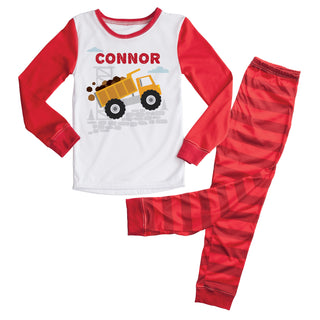 Personalized Red Truck Pajamas