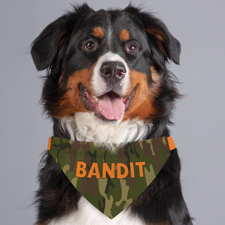 Personalized Green Camo Dog Bandana