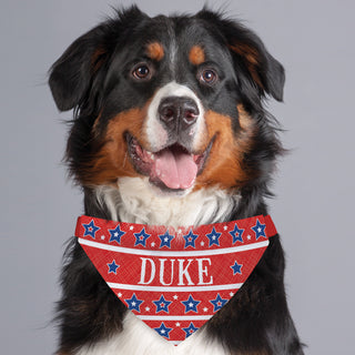 Personalized Stars and Stripes Dog Bandana