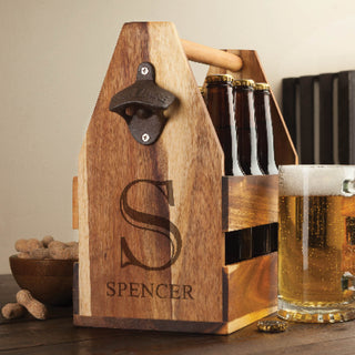 Initial and Name Personalized Beer Caddy