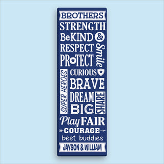 Personalized 9x27 Brothers Canvas