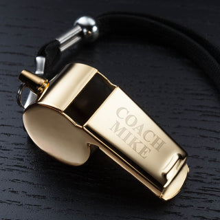 Personalized Gold Coach Whistle