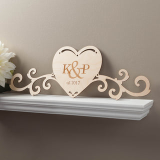 Our Initials Personalized Wood Plaque