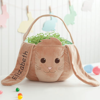 Personalized Brown Bunny Easter Basket