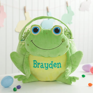 Frog with name easter basket
