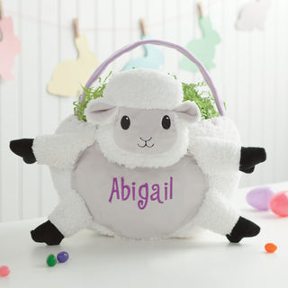 Lamb with name easter basket