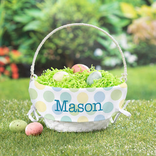 Polka Dots For Him Personalized Easter Basket