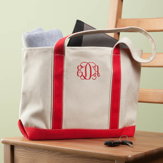 My Monogram Personalized Red Tote Bag