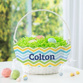 Chevron For Him Personalized Easter Basket