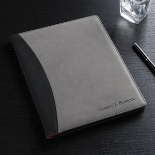 His Name Personalized Grey Padfolio