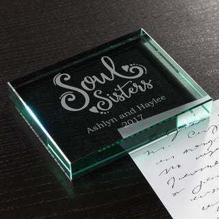 Soul Sisters 4x5 Personalized Glass Keepsake