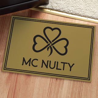 Shamrock Personalized Doormat - 18x27 Inch, 1/8" Thin