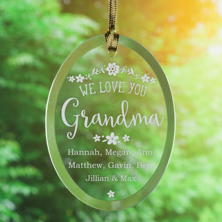 We Love You Personalized Glass Sun Catcher