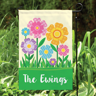 Floral Welcome Personalized Garden Flag