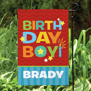 Birthday Boy Personalized Garden Flag