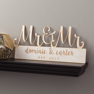 Mr. & Mr. Personalized Wood Plaque