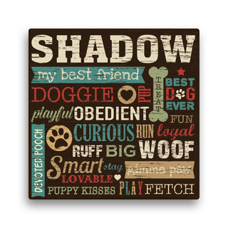 All About The Dog 12x12 Personalized Canvas