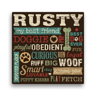 All About The Dog 16x16 Personalized Canvas