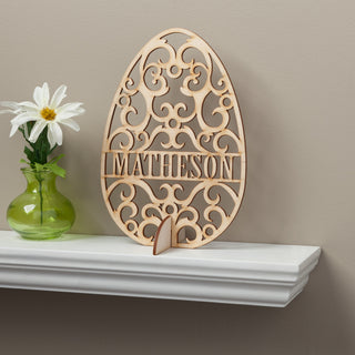 Personalized Wood Egg