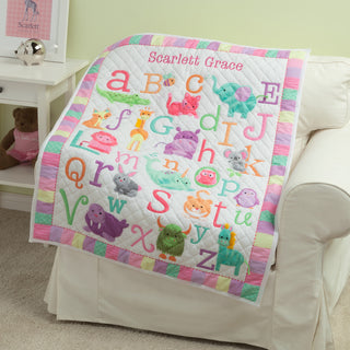 Personalized ABC Quilt - Pastel Colors