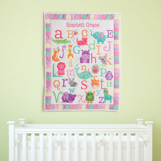 Personalized ABC Quilt - Pastel Colors