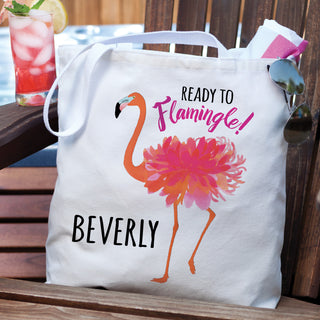 Ready To Flamingle Personalized Tote Bag