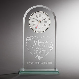 Mom You Are So Loved Personalized Glass Clock